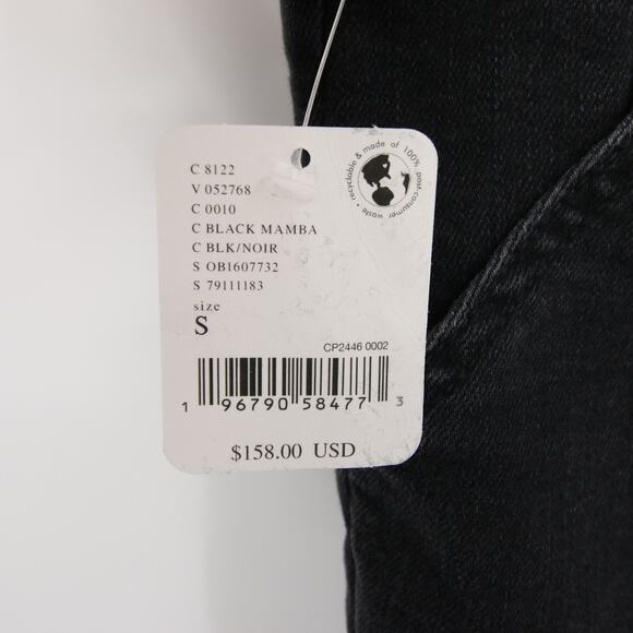 Free People We The Free Jayde Flare Jumpsuit Black Mamba NWT Denim Size S - Picture 9 of 11